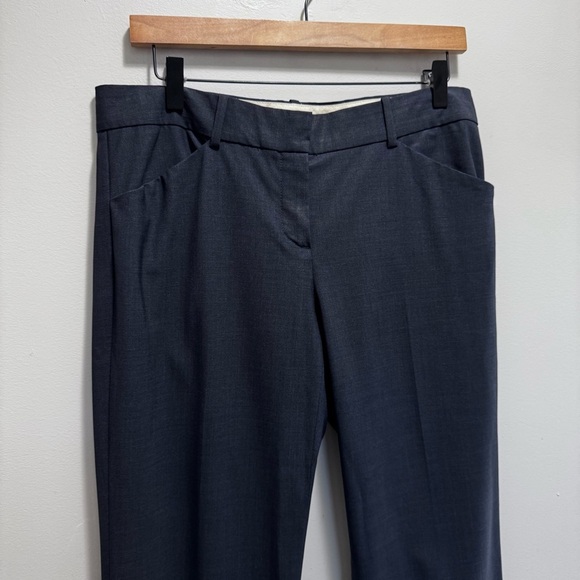 Theory Blue Wool Flare Trouser Pants Size 10 - Picture 5 of 13
